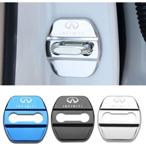 4pcs Car Styling Auto Door Lock Cover Car Sticker Case For Infiniti FX35 Q50 Q30 ESQ QX50 QX60 QX70 EX JX35 G35 G37 EX3