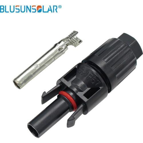 Blusunsolar 1 PCS Male / Female 30A Cable Plug Solar Pv Connector Solar Panel Branch Series Connect Solar System