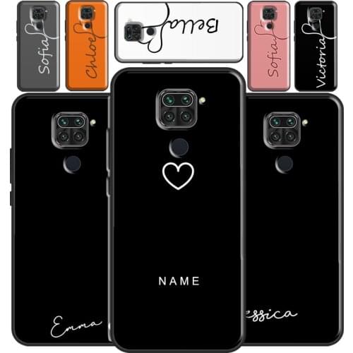 PERSONALISED CUSTOM INITIALS NAME For Redmi Note 9 Pro Note 7 8 Pro 8T 9S Note 10 Pro Phone Case For Redmi 9T 9C 9 9A 8A 7A