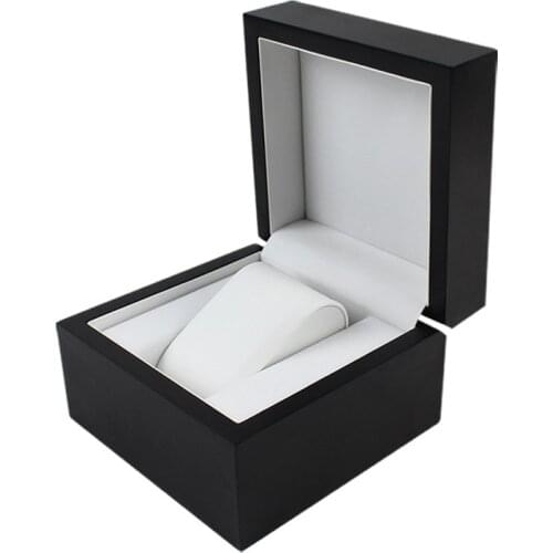 Quality Fashion Luxury Brand Black Matte Watch Box Wooden Storage Box Present Box Display Box Wooden Display Boxes Shadowboxes