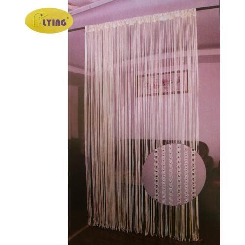 Classic S Wide Silver Thread String Curtain Window Door Sheer Curtain For Living Room with 3 size and many colors