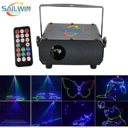 New 150mW RGB Full Color Animation Laser Light Disco Stage Laser Lighting For Event Xmas Party DJ Lights