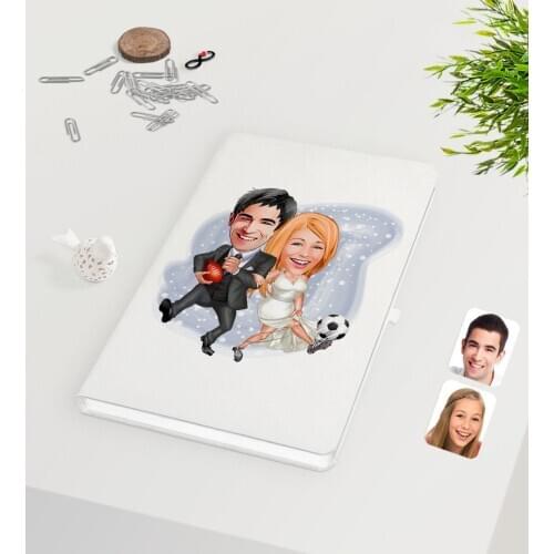 Personalized Valentine Caricature Of White notebook-15 Reliable Modern Simple Gift Special Design Good Quality Surprise dear