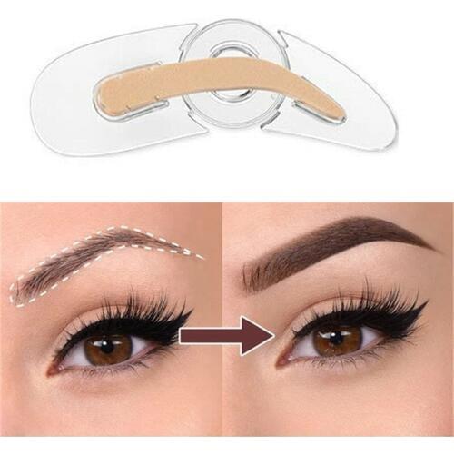 Adjustable Eyebrow Template Stamp Sponge Stencils Eye Makeup Natural Brow Type Quick Make Up Seal Cream Professional Eyebrow