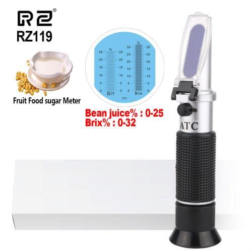RZ Handheld Refractometer 58-90% Portable Sugar Syrup Refractometer Brix Measurement Sugar Meter Fruit Food Sugar Meter