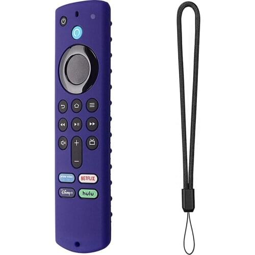 For Fire TV Stick 3Rd Generation Voice Remote Control Silicone Case Light Weight Non-Slip Shockproof with Strap