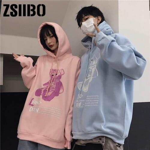 Women Korean Style hoodies Vintage Solid Color Long Sleeve Oversized Hooded Sweatshirt Lady Women Large Coats hoody clothes top