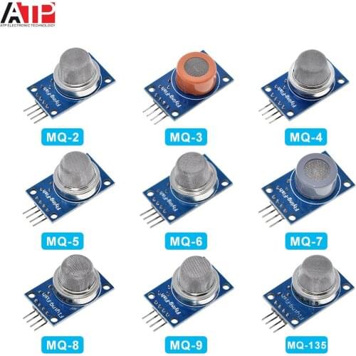 Sensing full set of 9PCS Great IT DC 5V MQ-2 MQ-3 MQ-4 MQ-5 MQ-6 combustible gas detector Arduino carbon monoxide sensor module