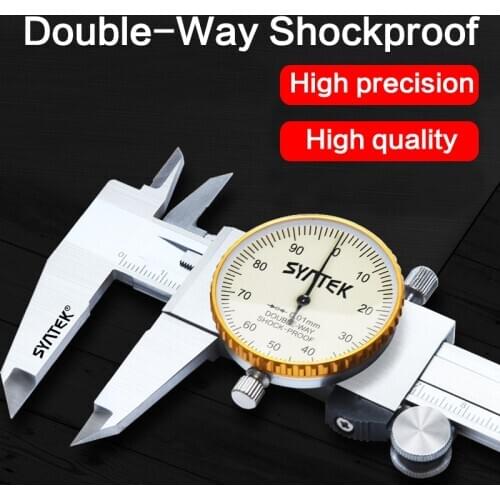 0-300mm High Precision 0.01mm Resolution Way Shock Proof Dial Vernier Caliper Stainless Steel Caliper Measuring Tools