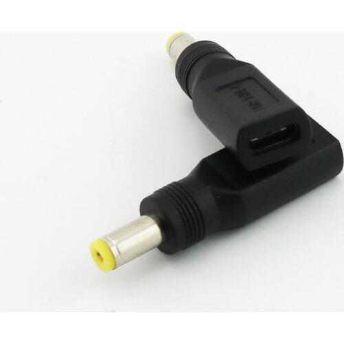 10x USB 3.1 Type C Female Jack to 5.5x 2.1mm Male Plug DC Power Charge Adapter Connector Black