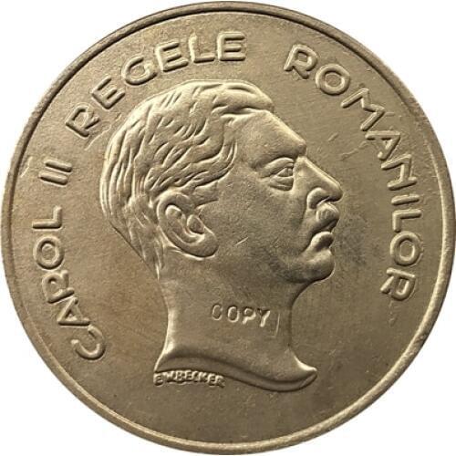 1939 Romania 100 Lei Copy Gold coins 35mm