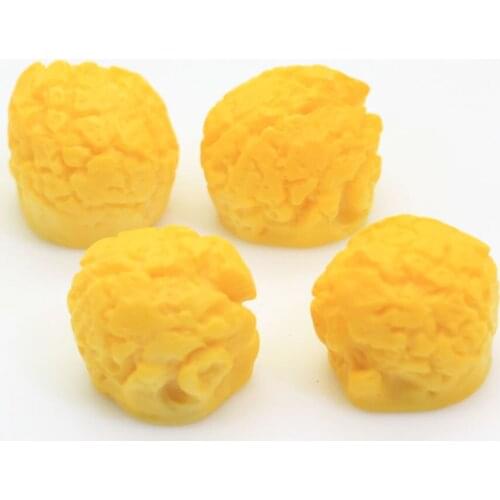 20/100pcs Cute 3D Resin Popcorn Simulation Miniature Food Art Flatback Cabochon DIY Craft Decoration 14-16mm