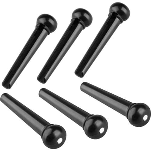 6 Pieces Guitar Bridge Pins Guitar String End Pin For Folk Guitar, Plastic