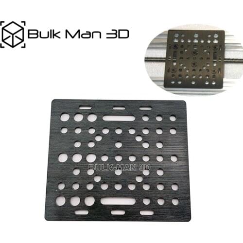 Aluminum 100mm V-Slot Gantry Plate T3*88*100mm Black Anodized Aluminum Plate for Aluminium Profile V-Slot
