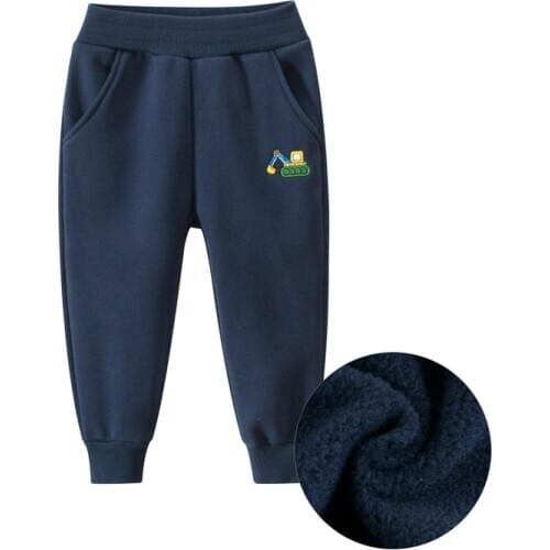 Bambino 2021 Winter Pants for Boys School Trousers 2-9 Years Kids Fleece Clothes New Year 2021 Sweatpants Children Clothing