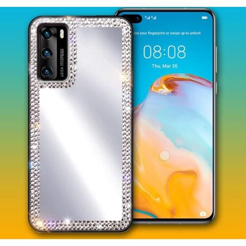 Shiny Phone Case For Huawei P40 Pro P30 P20 P40 Lite E Case Mate 20X 10 20 30 Pro Lite Y5 Y6 Y7 Y9 Prime 2019 2018 Mirror Cover