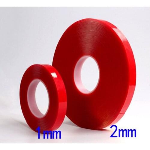 3M red double-sided tape high-strength acrylic gel transparent seamless sticker 2mm thickness 5 meters long
