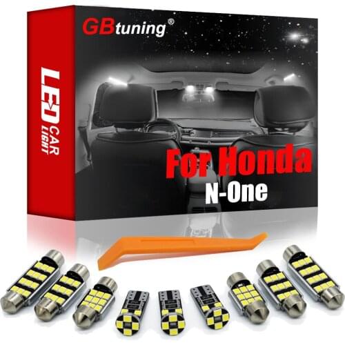 GBtuning Error Free LED Interior Light Kit 10PCS For Honda N-One 2012 2013 2014+ Vehicle Car Indoor Glove Box Lamp Accessories