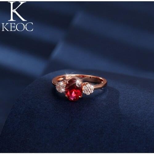 Keoc 2021 Trend Oval Jewelry Rings for Women Silver/Rose Gold Colour Bridal Wedding Dance Date Jewelry Gift Cheap Things