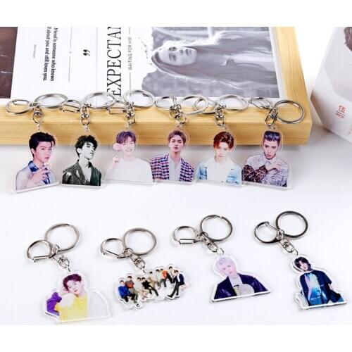 KPOP Nine Percent Acrylic Key Chain Keyring Bag Accessoried Justin Fans Collection a99