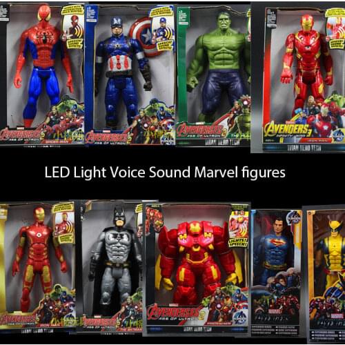 Hasbro Marvel Avengers SpiderMan Thor Hulk Captain America Groot Light Sound Iron Man Thanos Anime Action Figures Doll Toys