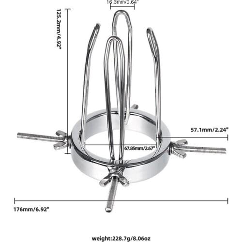 Metal Adjustable Size Anal Plug Anal Vaginal Dilator Cleaning Speculum Adult Sex Toys For Woman/Couples Huge Butt Plug Anal Toys