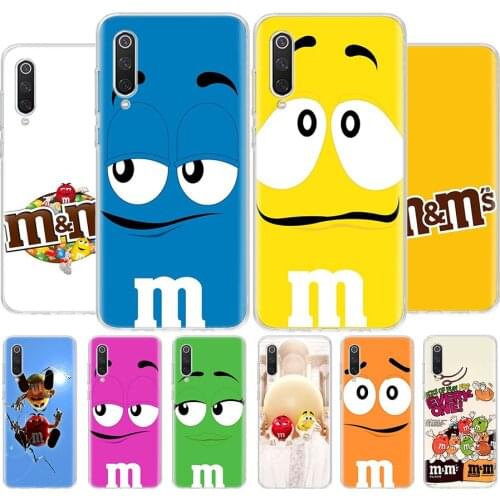 Cute M&Ms Chocolate Nutella Bottle Phone Case For Xiaomi MI 8 9 10 5X 6X A1 A2 A3 CC9E 9T NOTE10 Pro Lite Cover Coque soft Sili