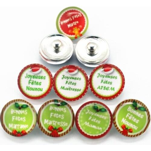 New Arrival 12pcs/lot glass Happy Birthday snap buttons 18mm leather clasp snap button Bangles snap bracelet jewelry