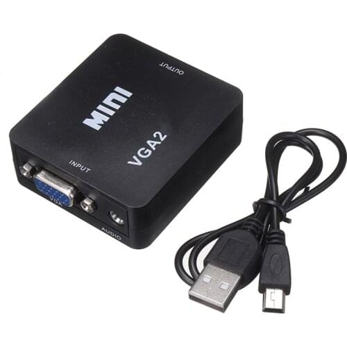 New Arrival Mini 1080P Full HD Video Audio Converter Adapter VGA to HDMI-compatible For PC Laptop Computer