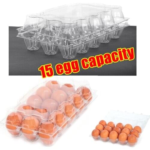 Disposable 15 Holes Eggs Container Plastic Clear Egg Packing Storage Boxes Organizer Racks And Shelf