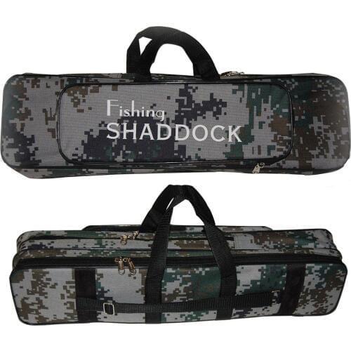 Shaddock Fishing Portable 2 Layer Camouflage Nylon Fishing Bags Fishing Rod Bag Case Fishing Tackle Tools Storage Bag