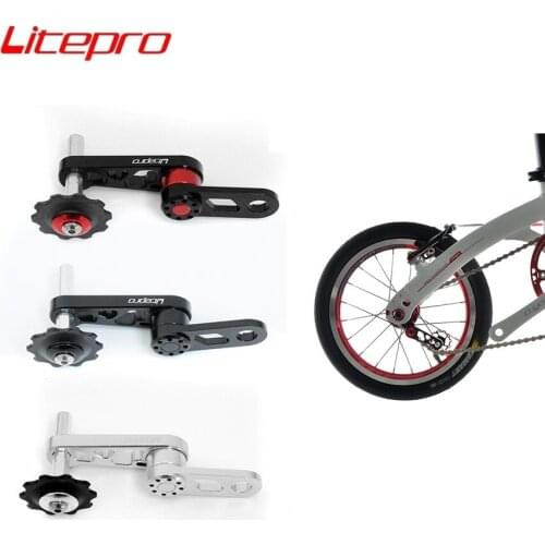 Litepro Bicycle Chain Wheel Guide Wheel 42T Oval Disc Guide Chain Device Silver Black Red For Folding Bike BMX