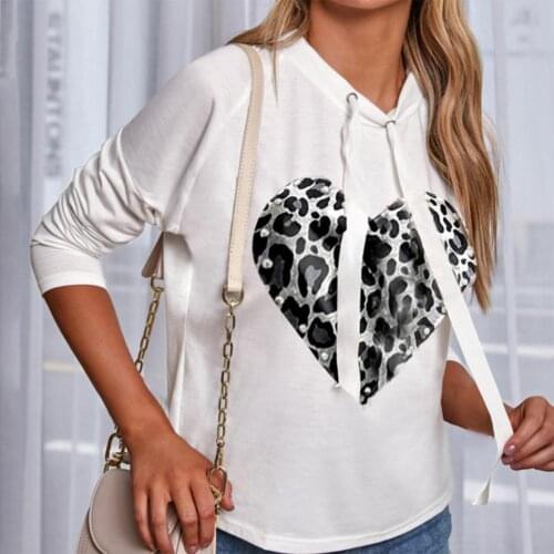 Women Hoodies Sequin Heart Print Streetwear Long Sleeve Sweatshirt Casual Pullover Autumn Winter Daily Harajuku Tops ropa mujer