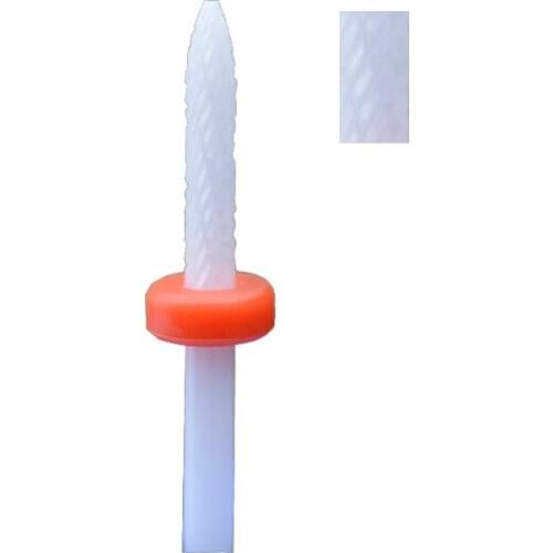 1pcs White Ceramic Nail Drill Bit - Under Nail Cleaner Bit -F