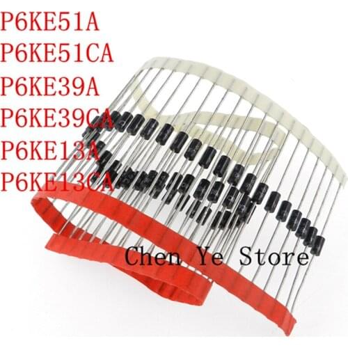 200PCS P6KE13A/P6KE13CA P6KE39A/P6KE39CA P6KE51A/P6KE51CA Transient Voltasge Suppressors TVS Diode P6KE DO-15 DIP
