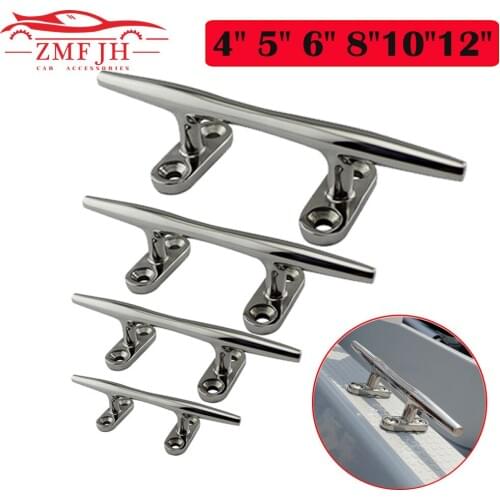 4/5/6//8/12Inch 316 Stainless Steel Marine Boat Hollow Base Cleat Heavy Duty Boat Hollow Base Cleats for Marine Yacht Boat