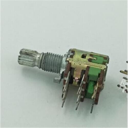 5pcs/lot CTR 128G double with switch potentiometer A50K 15MM handle length 20MM flower axis