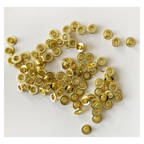 6 MM inner hole brass eyelet flat surface 1 sets anti rust diameter 12 MM for apron and shoes bags rivet eye button
