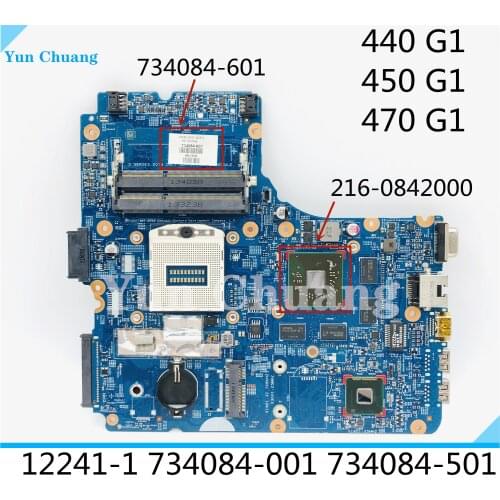 734084-001 734084-501 734084-601 For HP 450 G1 470 G1 440 G1 Laptop Motherboard 48.4YW03.011 12241-1 HD8750 100% tested working