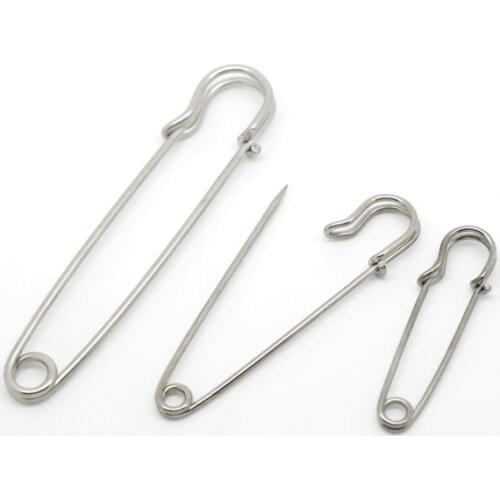1Pack Silver color Metal Safety Pins Stitch Holders Brooch Craft Findings DIY Sewing Tools Jewelry Apparel Accessories