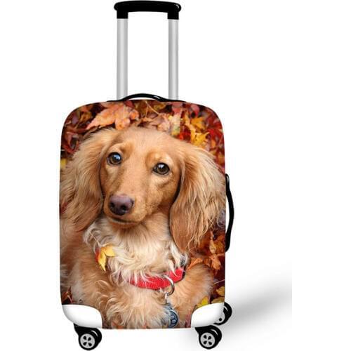 Case cover Travel accessories 3D dog Suitcase cover zipper suit 18-32 Inch Thick elastic protective case for a suitcase