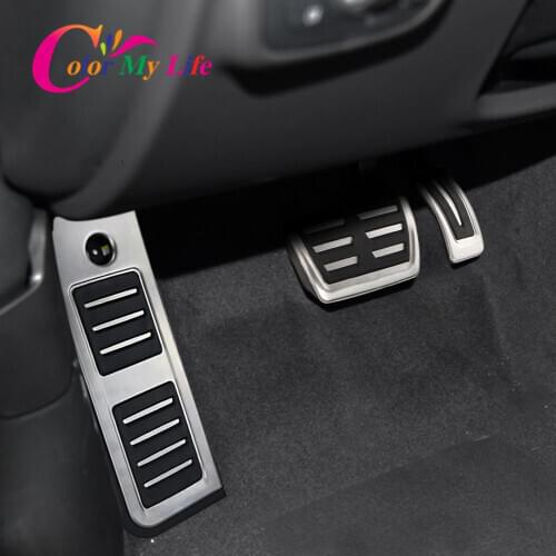 Color My Life Stainless Steel Car Pedals for Audi A6 C8 Type 4K AB 2019 2020 Replacement Parts Gas Pedal Rest Brake Pedal Cover