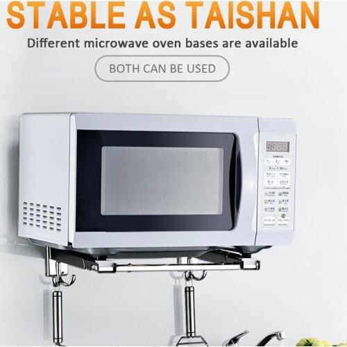 Holders Kitchen Shelf Retractable Bracket Stainless Steel Microwave Oven Shelf Rack Kitchen Retractable Bracket Oven Rack