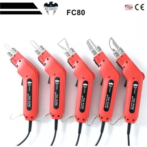 KS EAGLE 80W Electric Hot Knife Heat Thermal Cutter Hand Held Cutter Fabric Rope Sealing Synthetic Fabrics Heating Knife