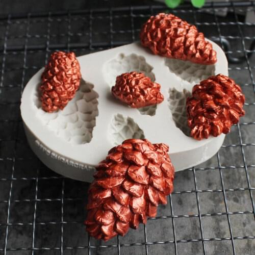 Chocolate Mold Cake Stencil Pine Cones Shape Mould Kitchen Accessories Pastry DIY Tools Baking