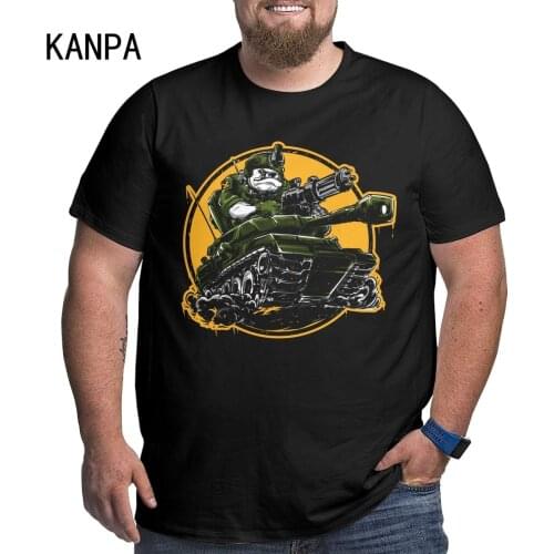 Cool Animal Graphic Men 's T Shirt Fashion Oversized T-Shirt punk O'Neck Short Sleeve Breathable Tops & Tees 100% Cotton panda