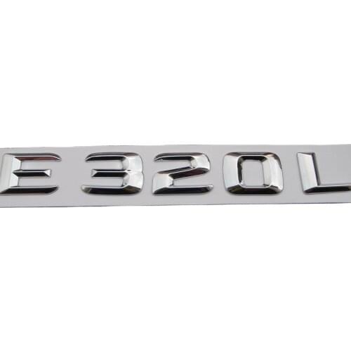 Chrome ABS Trunk Rear Letters Number Badge Emblem Decal Sticker for Mercedes Benz E Class E320L