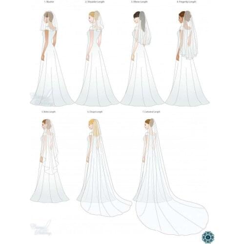 Michelle Royce Customized Wedding Veils custom made length