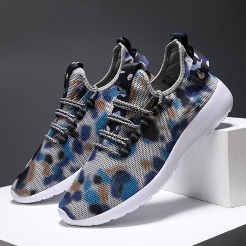 Unisex Summer Camouflage Sneakers Mesh Breathable Men Running Shoes Reflective Women Jogging Zapatillas High Quality Footwear