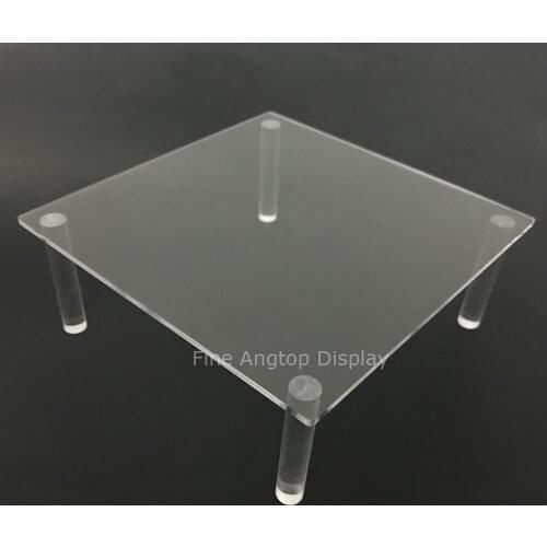 Square Pedestal High Transparent Acrylic Sheet Jewellery Shop Ear Nail Exhibitor Acrylic Sunglasses Display Stand With Feet